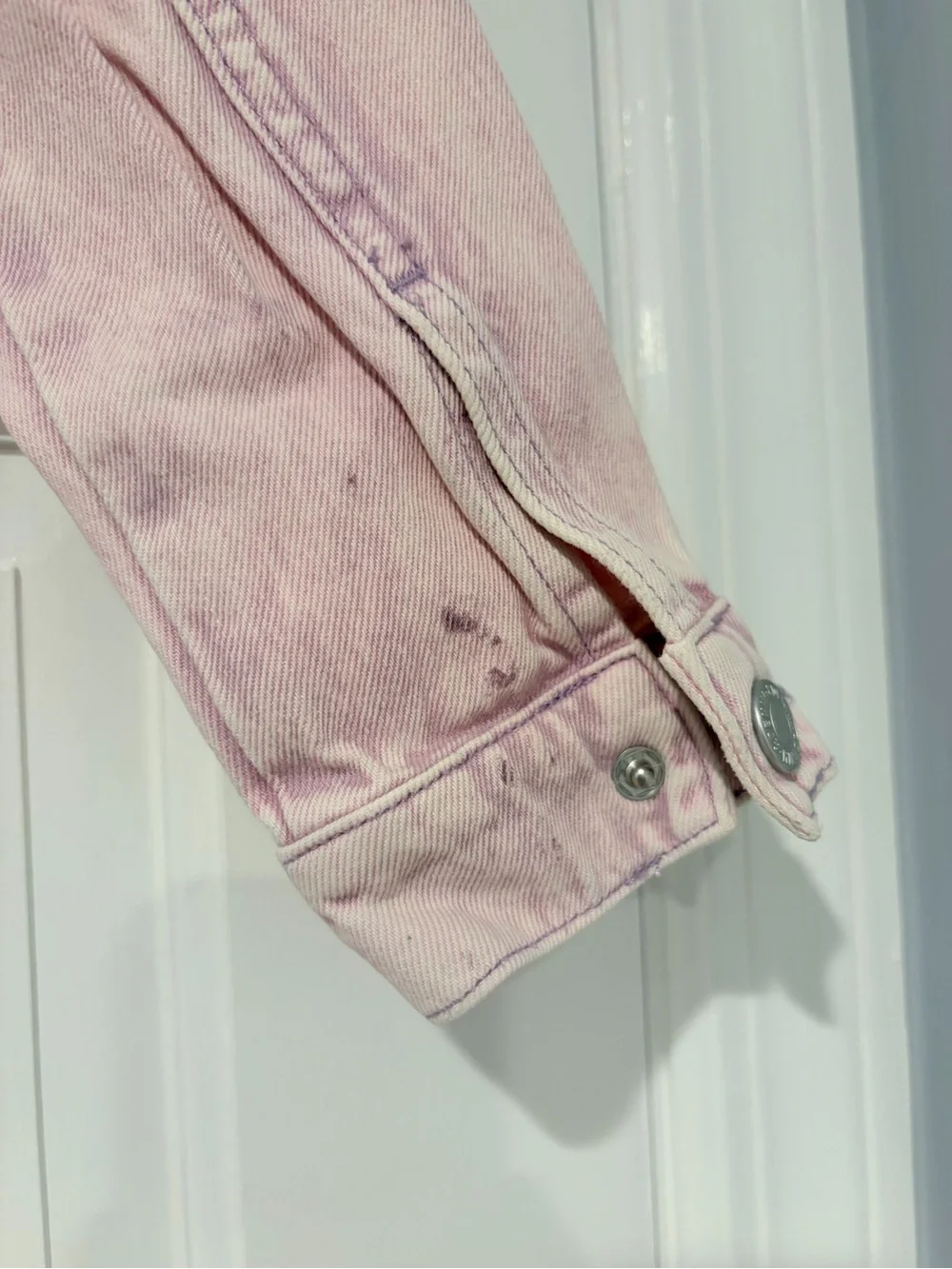 H&M &Denim Kids Pink Denim Jean Jacket Size 9/10